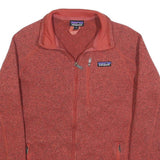 PATAGONIA Womens Red Zip Jacket M Polyester Blend Plain Casual Outdoor Warm