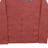 PATAGONIA Womens Red Zip Jacket M Polyester Blend Plain Casual Outdoor Warm