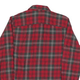 WRANGLER Mens Red & Black Plaid Cotton Blend Shirt S Classic Fit Casual Workwear