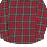 WRANGLER Mens Red & Black Plaid Cotton Blend Shirt S Classic Fit Casual Workwear