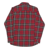 WRANGLER Mens Red & Black Plaid Cotton Blend Shirt S Classic Fit Casual Workwear