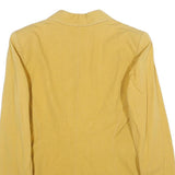 MONTANA Womens Yellow Cotton Button Jacket UK 10 Plain Stylish Classic