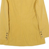 MONTANA Womens Yellow Cotton Button Jacket UK 10 Plain Stylish Classic