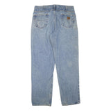 CARHARTT Mens Jeans Blue Regular Straight Denim Medium W38 L34 Classic Zip