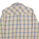 LEVI'S Mens Beige & Blue Checked Cotton Blend Shirt L Casual Long Sleeve Button