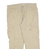 CARHARTT Mens Cotton Blend Beige Relaxed Fit Cargo Trousers W40 L30 Workwear