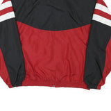 ADIDAS Mens Black & Red Track Jacket L Polyester Blend Zip Athletic Sportswear