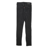 LEVI'S Womens Slim Black Skinny Denim Medium Wash W25 L29 Cotton Blend Zip Jeans