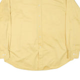 ROUNDTREE AND YORKE Mens Yellow Shirt L Button-Down Cotton Blend Long Sleeve