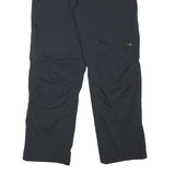 MAMMUT Womens Black Polyester Blend Relaxed Straight Lined Trousers W33 L31 Zip