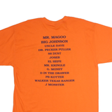 GILDAN Mens Orange & Black Illinois Football T-Shirt L Short Sleeve Crew Neck