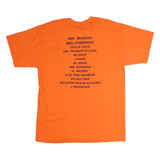 GILDAN Mens Orange & Black Illinois Football T-Shirt L Short Sleeve Crew Neck