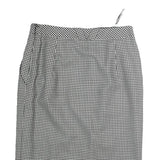 HAMMER Womens Black & White Check Pencil Knee Length Cotton Blend Skirt M Office