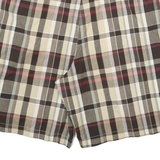 CHAPS Mens Beige Plaid Casual Shorts XL W36 Cotton Blend Comfortable Summer