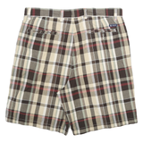 CHAPS Mens Beige Plaid Casual Shorts XL W36 Cotton Blend Comfortable Summer