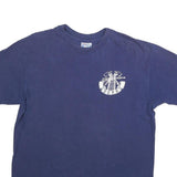 HANES Mens Blue & White Graphic T-Shirt XL Short Sleeve Crew Neck Casual