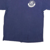 HANES Mens Blue & White Graphic T-Shirt XL Short Sleeve Crew Neck Casual