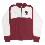 NIKE Womens Maroon & White NM State Zip Jacket XL Polyester Blend Athletic