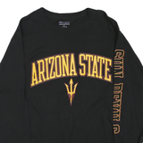 CHAMPION Mens Black Arizona State Graphic Long Sleeve Crew Neck T-Shirt M