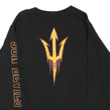 CHAMPION Mens Black Arizona State Graphic Long Sleeve Crew Neck T-Shirt M