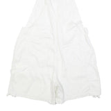 CAROLINA BLUES Womens White Cotton Blend Short Dungarees M W34 L6 Casual Summer