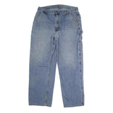 CARHARTT Mens Blue Regular Fit Straight Denim Jeans W36 L29 Durable Casual