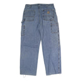 CARHARTT Mens Blue Regular Fit Straight Denim Jeans W36 L29 Durable Casual