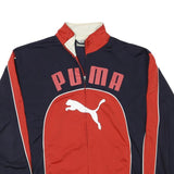 PUMA Mens Navy & Red Classic Jacket 2XL Polyester Blend Zip Sports Casual