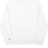CHAMPION Mens White Hoodie S Cotton Blend Pullover Casual Sweatshirt