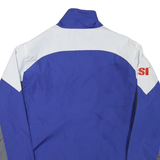 NFL Mens Blue & Grey Track Jacket L Polyester Blend Plain Lightweight Zip