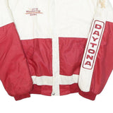 WINSTON Mens White & Red Daytona Racing Zip Jacket S Polyester Blend Motorsport