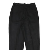 PRIORITY Mens Black Relaxed Trousers W28 L27 Polyester Blend Zip Casual Formal