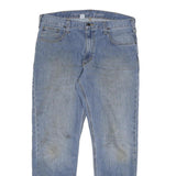 CARHARTT Mens Relaxed Fit Blue Denim Jeans W36 L32 Casual Workwear Zip Closure