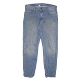 CARHARTT Mens Relaxed Fit Blue Denim Jeans W36 L32 Casual Workwear Zip Closure