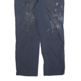 CARHARTT Mens Navy Blue Cotton Blend Relaxed Straight Trousers W40 L36 Workwear