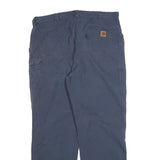 CARHARTT Mens Navy Blue Cotton Blend Relaxed Straight Trousers W40 L36 Workwear