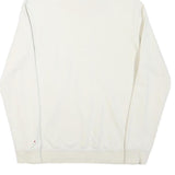 CHAMPION Mens White Pullover Hoodie M Cotton Blend Casual Classic