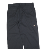 DICKIES Mens Cotton Blend Black Loose Straight Trousers W40 L31 Workwear Casual