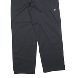 DICKIES Mens Cotton Blend Black Loose Straight Trousers W40 L31 Workwear Casual