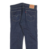 LEVI'S 513 Mens Jeans Blue Regular Straight Denim Raw W36 L30 Zip Cotton Blend