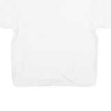 ADIDAS Womens White Graphic T-Shirt S Short Sleeve Crew Neck Cotton Blend