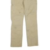 CARHARTT Mens Jeans Beige Regular Straight Denim W30 L30 Workwear Zip Closure