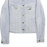 LEE Womens Blue Cotton Denim Jacket M Button Closure Classic Fit Casual