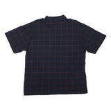 TOMMY HILFIGER Mens Navy Blue Short Sleeve Check Polo Shirt M Classic Fit