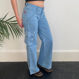 Good & Lui Cargo Jeans - 26W UK 4 Blue Cotton