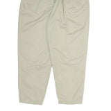 Beige Womens Cotton Regular Fit Straight Leg Trousers W28 L26 Casual Zip Closure