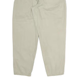 Beige Womens Cotton Regular Fit Straight Leg Trousers W28 L26 Casual Zip Closure