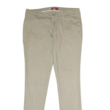 DICKIES Womens Cotton Blend Beige Regular Fit Straight Trousers W32 L32 Workwear