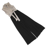 PHASE EIGHT Womens Cream & Black Sleeveless Wide-Leg Playsuit UK 10 Elegant