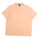 CALVIN KLEIN Mens Peach Short Sleeve Plain XL Cotton Polo Shirt Casual Wear